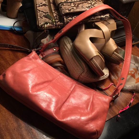 HOBO Handbags - Hobo International Coral leather Crossbody bag new
